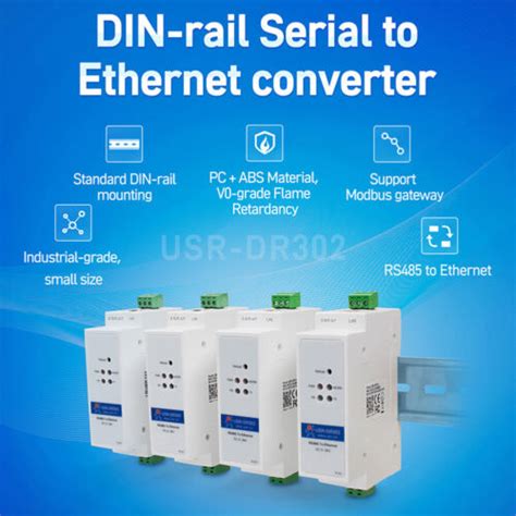 USR-DR302 RS485 to Ethernet Converter Modbus RTU to | Ubuy India