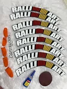 car tyre Stickers (ralliart) : Amazon.in: Car & Motorbike