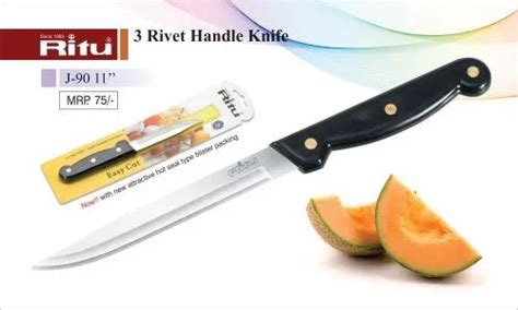 SS Knife - J-54 3 Rivet Handle Knife 8 inch Manufacturer from Rajkot