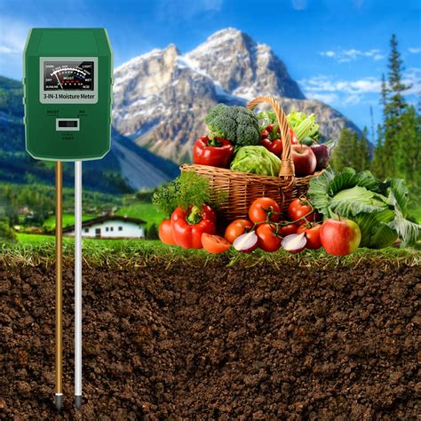 Amusend Soil Tester Soil Moisture Light Ph Digital Tester 3 ...