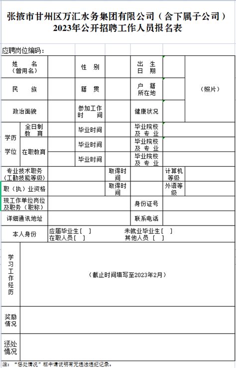 张掖 水务集团公开招聘工作人员公告_岗位_甘州区_笔试