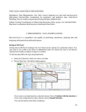 UNIT-1 OF Fundamentals OF DATA Analytics - UNIT 1 INTRODUCTION Overview ...