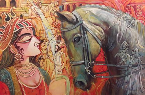 Buy Painting The Queen Artwork No 13595 by Indian Artist Subrata Ghosh