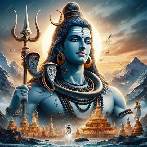 Lord shiva 3d wallpaper banner Mahadev ai generated | Premium AI ...