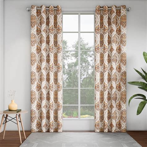 Buy GM Amore Set of 2 Printed Light Filtering Door Curtains - 6.9ft ...