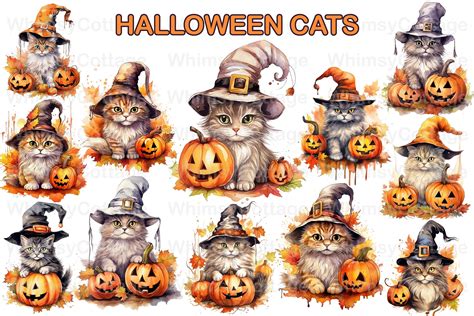 Halloween Cats Clip Art
