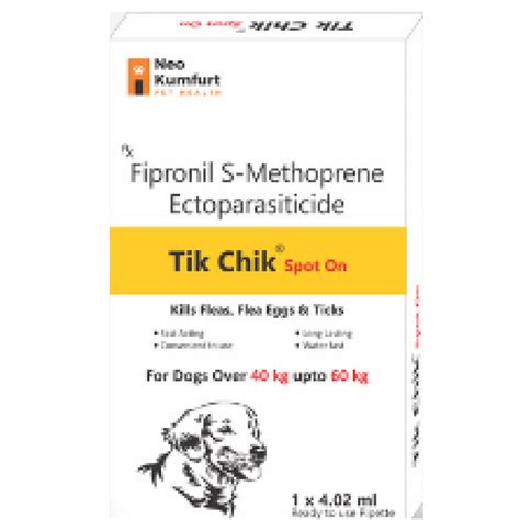 Neo Kumfurt Tik Chik Fipronil Flea & Tick Spot-On Treatment for Dogs ...