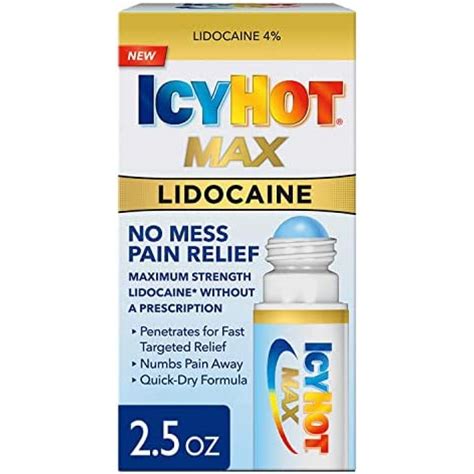 Icy Hot Max No-Mess Pain Relief Roll On with Maximum