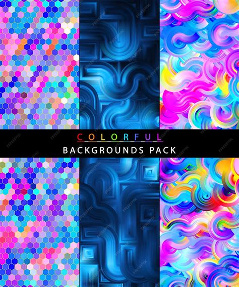 Premium PSD | Colorful backgrounds pack