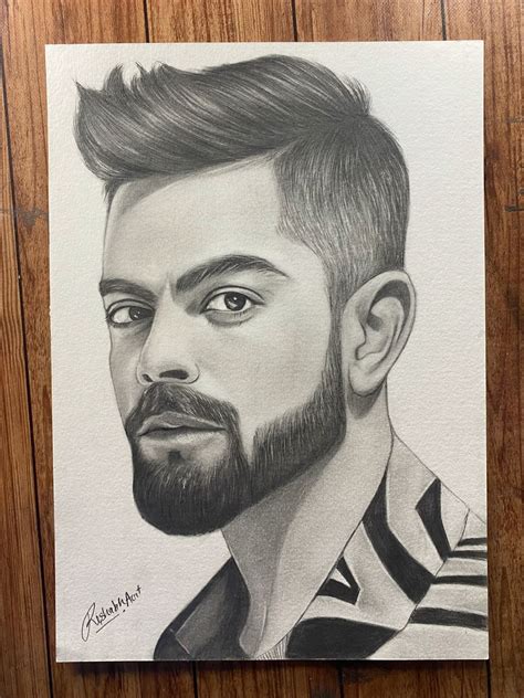 Virat Kohli drawing | Easy portrait drawing, Pencil sketch portrait, Sketches easy