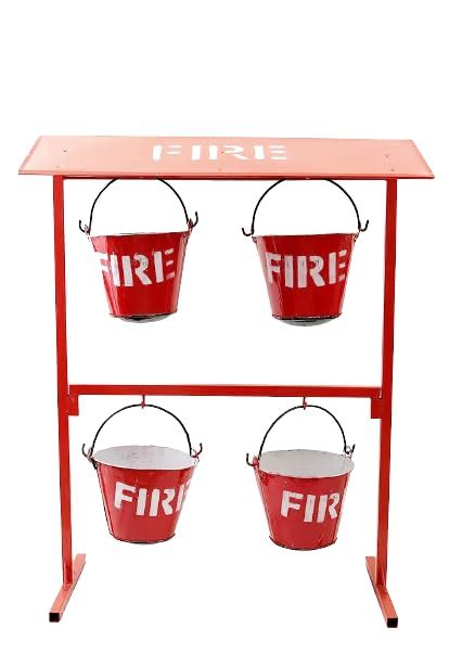 Sense Safety Alloy Steel Iron Fire Bucket with Stand | Safety Fire ...