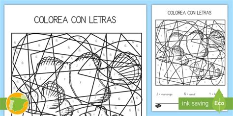 Colorea con letras (lecto): Los consonantes