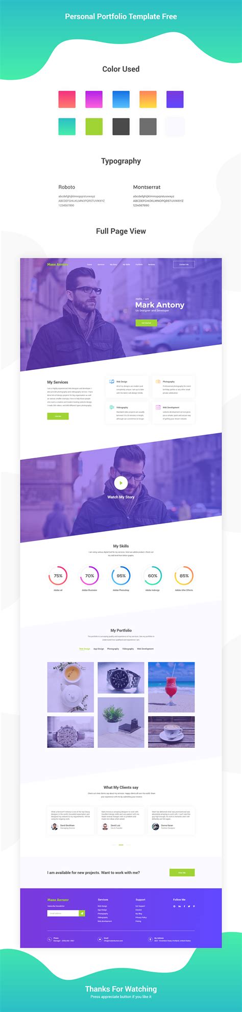 Free adobe xd templates for portfolio - horideal