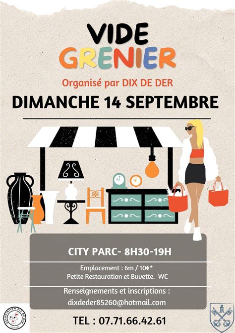 VIDE GRENIER Dix De Der. SARRIANS , SARRIANS City Parc avenue Paul ...