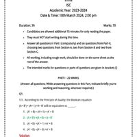 ICSE Computer Science Previous Year Paper with Solution - 2024 - Class ...