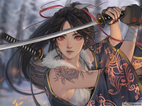 Anime Samurai Girl Wallpapers - Top Free Anime Samurai Girl Backgrounds ...
