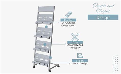 Pragati Systems® Magazine Holder Stand cum Brochure Rack for Office ...