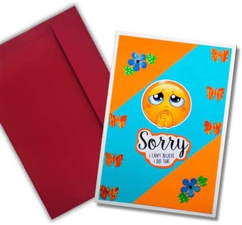 Gaurangi Sorry Card - Apologize Card - Handmade Cute Smile Sorry Card ...