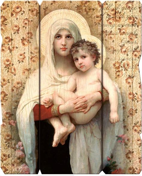 Buy Laser Cut Wood Madonna of the Roses Icon Wall Plaque, 9 14 Inch ...