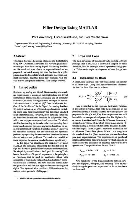 Image result for Filter Design MATLAB