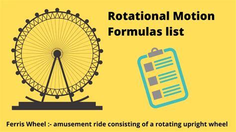 Rotational Motion Formulas list - physicscatalyst's Blog