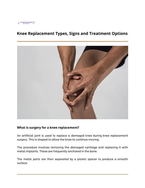 PPT - Knee Replacement Types, Signs and Treatment Options PowerPoint ...