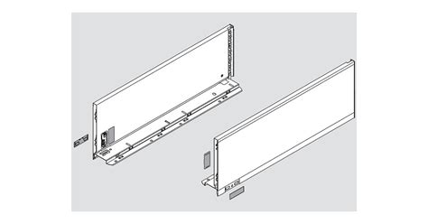 Blum 770C6002I-R+L Legrabox 24 Inch Long and 7 Inch Tall Drawer ...