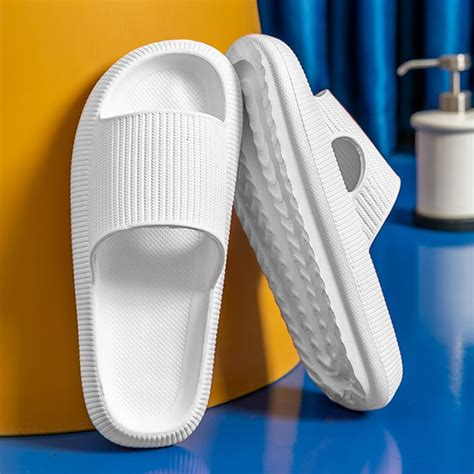 Cool Pantuflas Antideslizantes Casa Parejas Pantuflas Elásticas para ...
