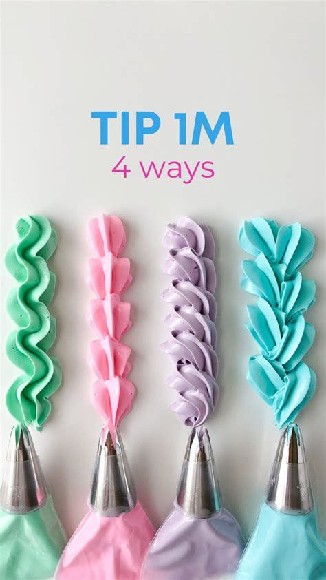 4 Ways to Pipe with Tip 1M for Cake Decorating