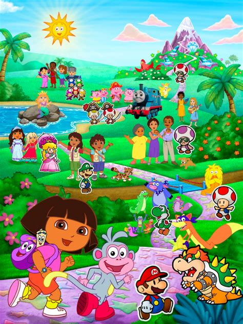 Characters Celebrate 23 Years Of Dora The Explorer by GuppyBuddyFan2020 ...