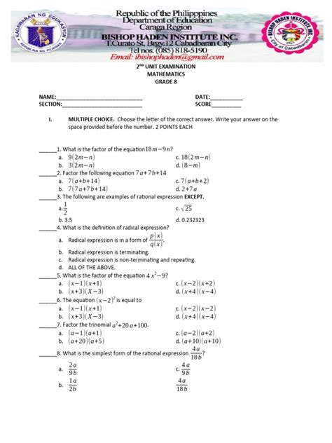 Image result for G8 Math Module Key Answer