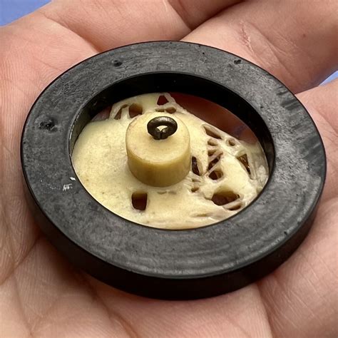 Lot Detail - Large sailing ship button of celluloid.