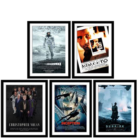 Set of 10 Best of Christopher Nolan Movies- Framed Poster Paper (12 x ...