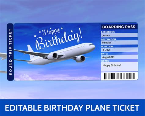 Printable Plane Ticket | Plan Your Year Easily!