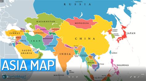 Asian Countries Maps, Satellite Images from Space 1