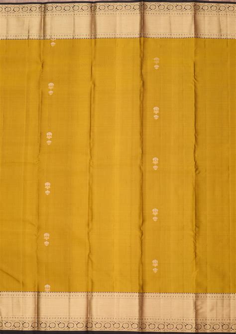 Buy Mehendi Zariwork (Gold) Silk Silk_Saree - Koskii