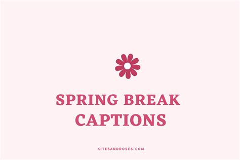 🌸31+ Spring Break Captions for Your Beach Getaway - Kites and Roses