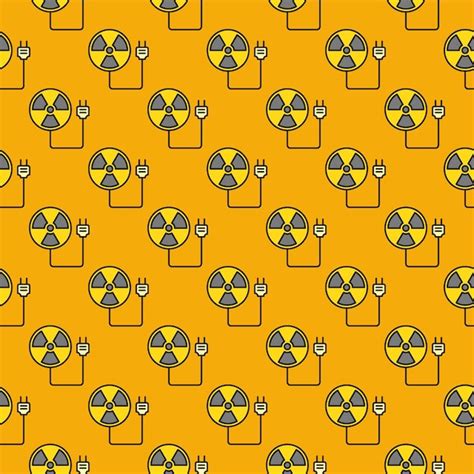 Plug from radiation symbol vector radiation warning colored seamless ...