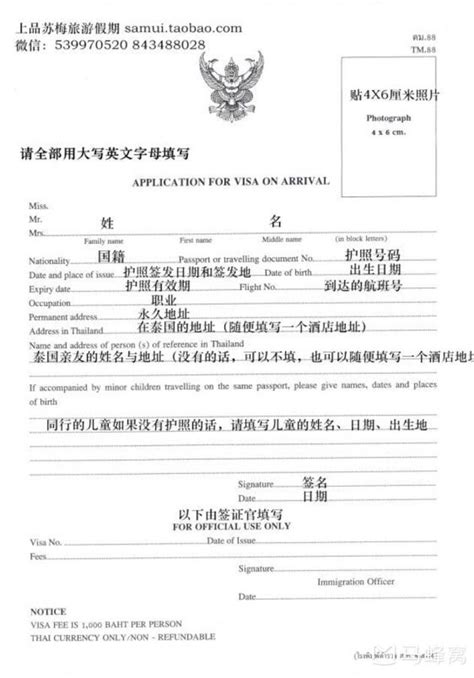 泰国落地签申请表居住地址是指哪里的地址 - 昆明网 kmw.cc