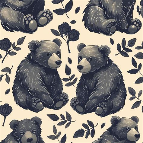 Printable Bear Pattern 的图像结果