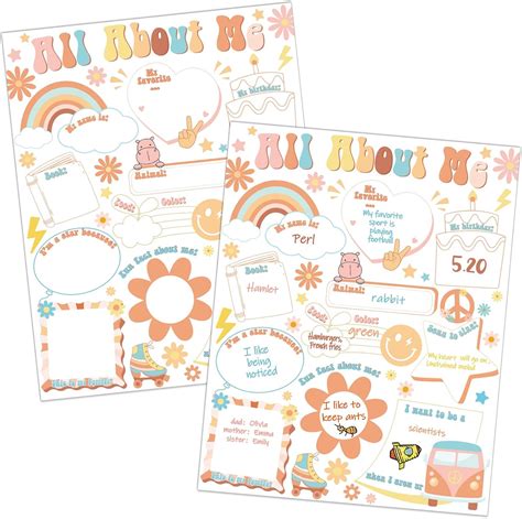 Chunnin 40Pcs Groovy Read All About Me Posters For India | Ubuy