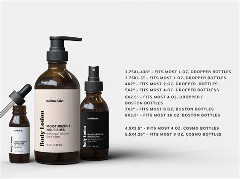 Editable Product Labels Template CANVA, Modern Cosmetic Label, Clean ...