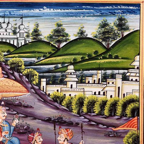 Grand Mughal Procession Painting (12.5*18 Inches) – TOKENZ