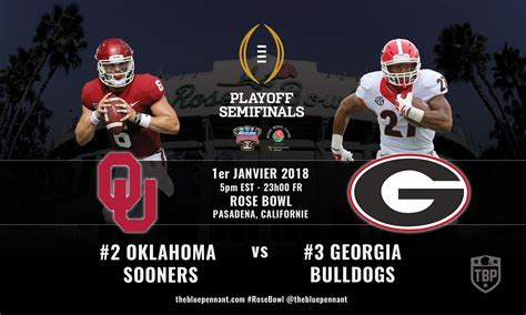[Preview] Rose Bowl 2018 : #2 Oklahoma vs #3 Georgia – The Blue Pennant