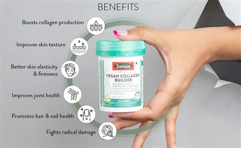 Swisse Vegan Collagen Builder with Biotin and Vitamin C, Supports ...