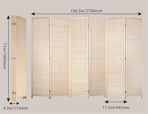 Ckofgdsue Room Divider Privacy Screen 6 Panel 71 Inches High India | Ubuy