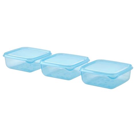 PRUTA food container with lid, blue, 0.6 l (20 oz) - IKEA