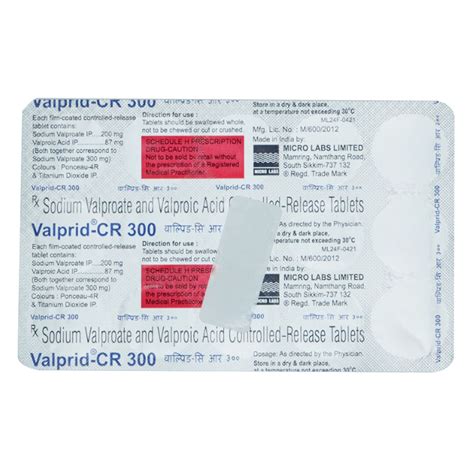 Valprid-Cr 300 mg Tablet 15's Price, Uses, Side Effects, Composition ...