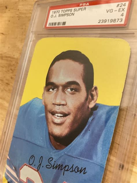 OJ Simpson Rookie Card PSA 4 Vintage Topps Super Buffalo Collector Card ...