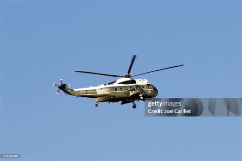 The presidential helicopter, known as Marine One when the president is aboard